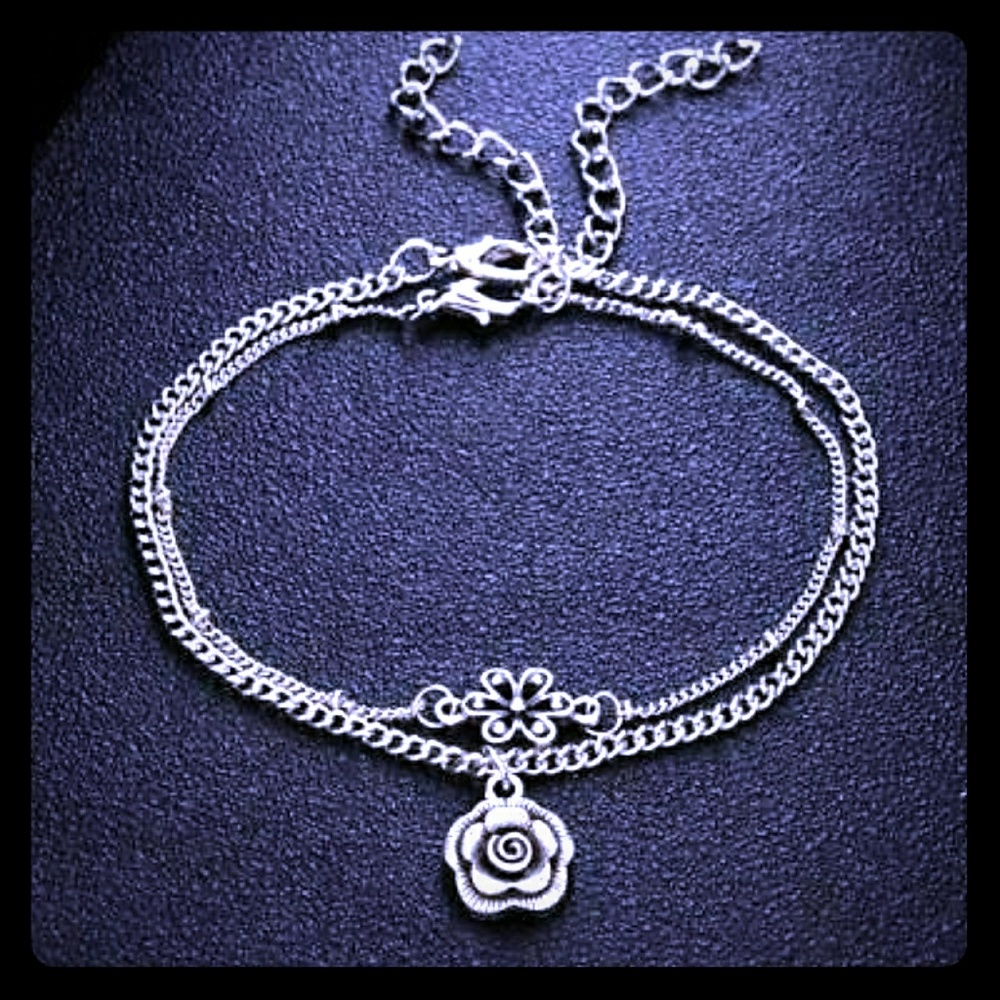 Set of Flower Anklet Bracelet